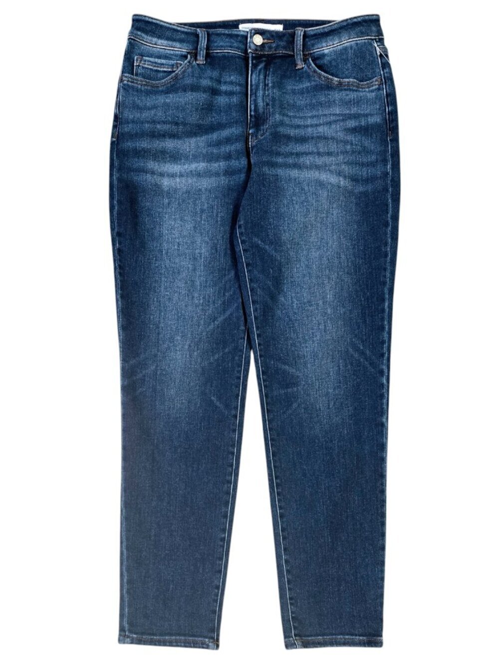 Vervet x Charming & Main Dark Wash Straight Leg Jeans Capsule Stretch T7084